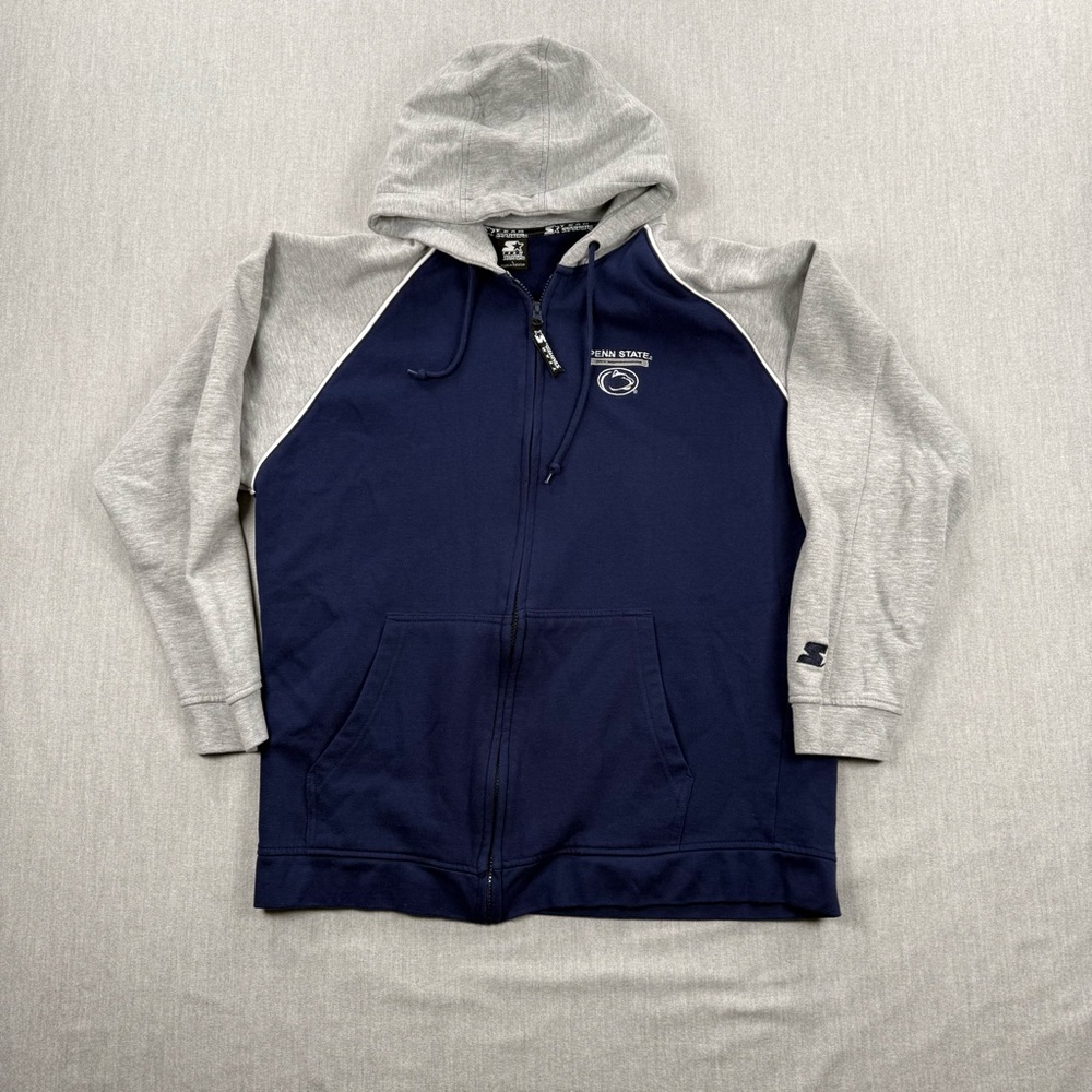 STARTER Penn State Full zip Navy and‎ Gray Men's Hoodie